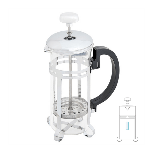 Kaffe- eller tepresse i rustfritt stål Kaffe- eller tepresse i rustfritt stål